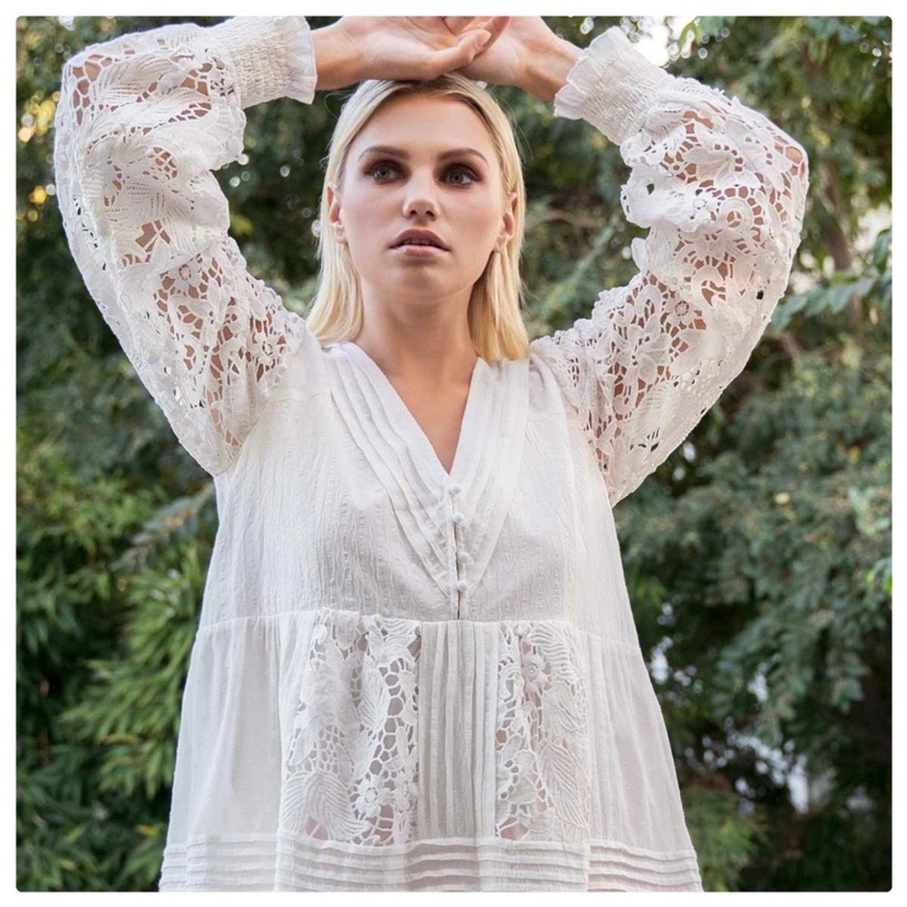 POL Romance Lovely White Lace Dress - Picture 3 of 11